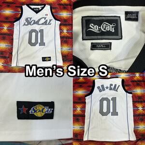 So Cal White Jersey Shirt Men’s Size Small Sleeveless Tank Top Skateboarding